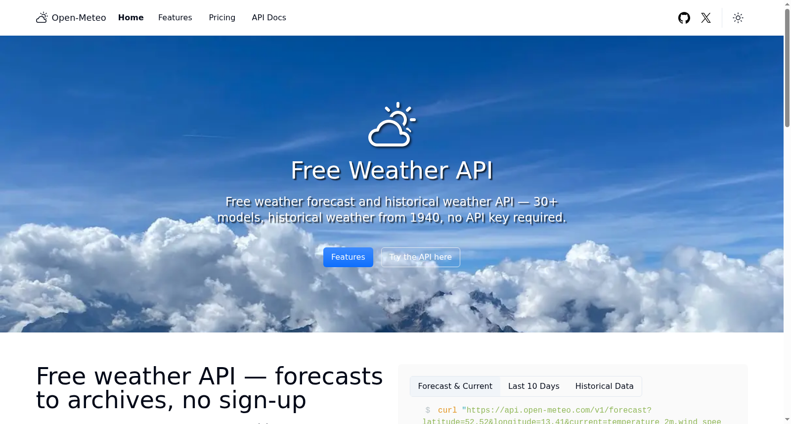 Open-Meteo Historical Weather API 数据集图片
