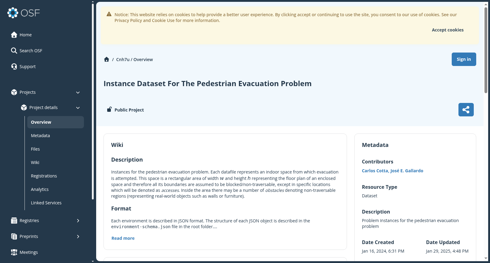Instance dataset for the Pedestrian Evacuation Problem 数据集图片