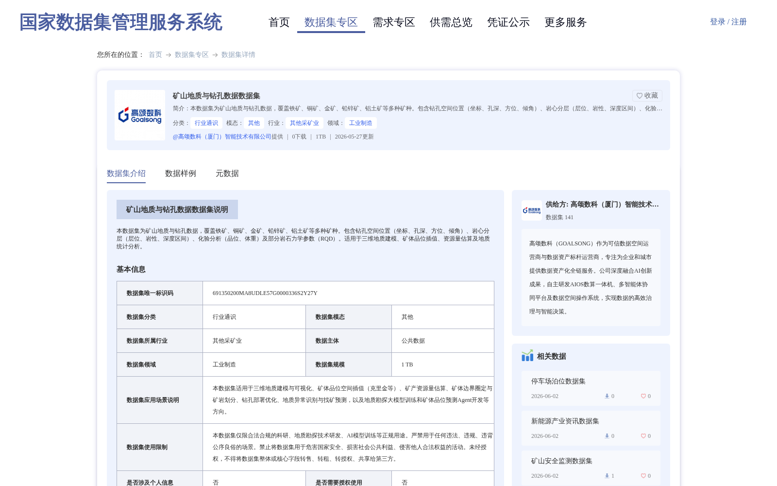 矿山地质与钻孔数据数据集 数据集图片