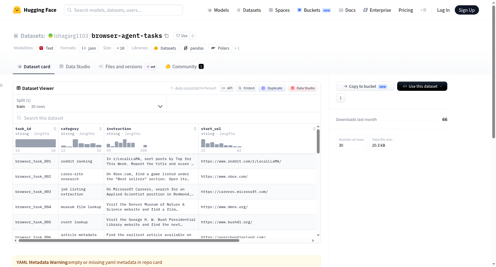 browser-agent-tasks 数据集图片