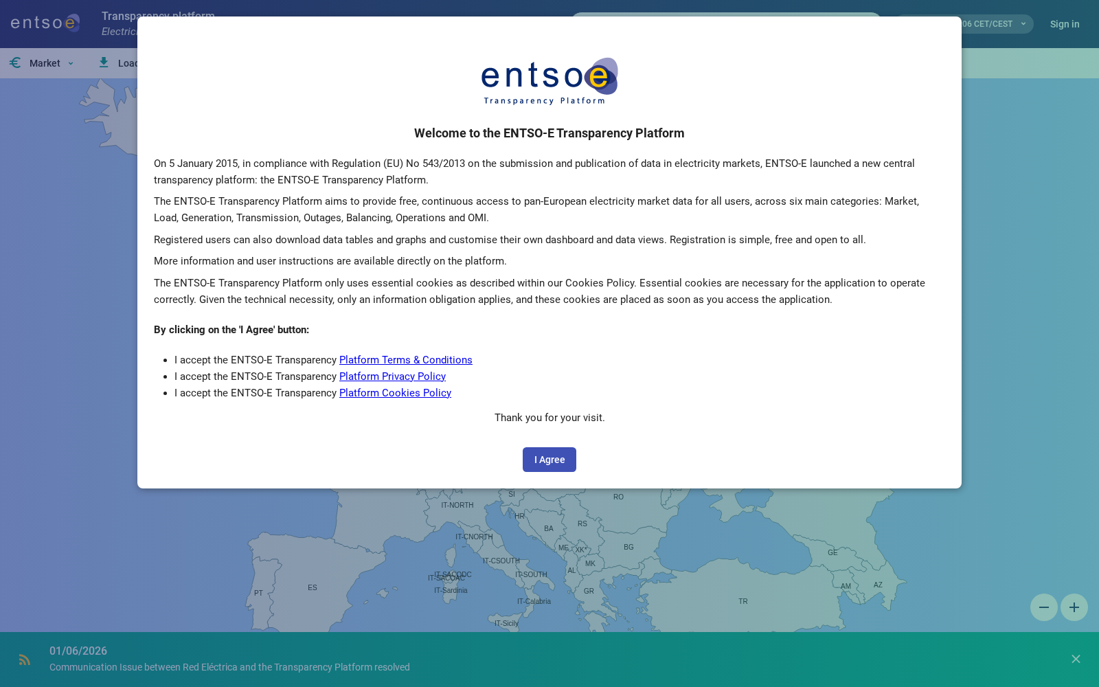 ENTSO-E Transparency Platform 数据集图片
