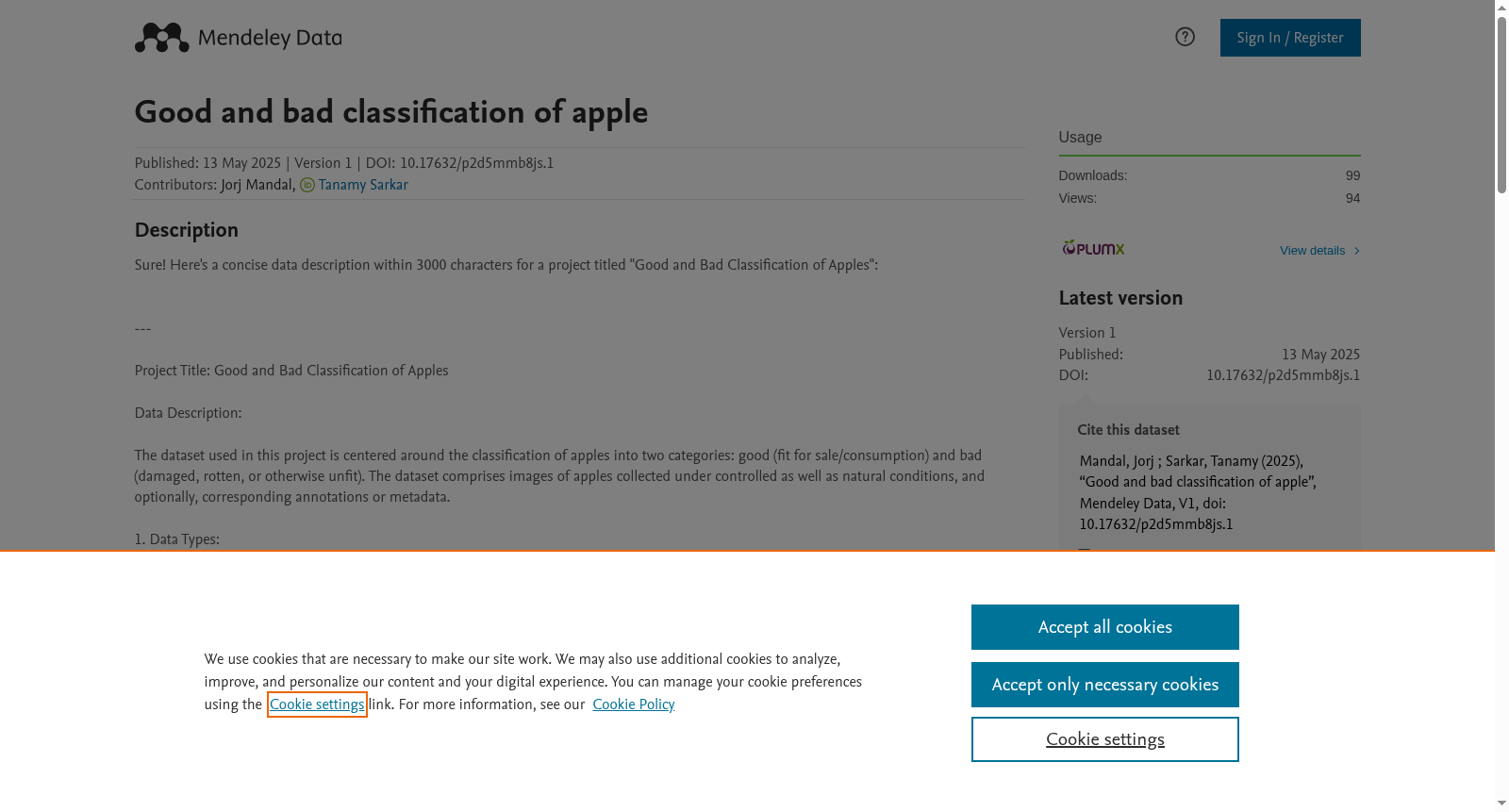Good and bad classification of apple 数据集图片