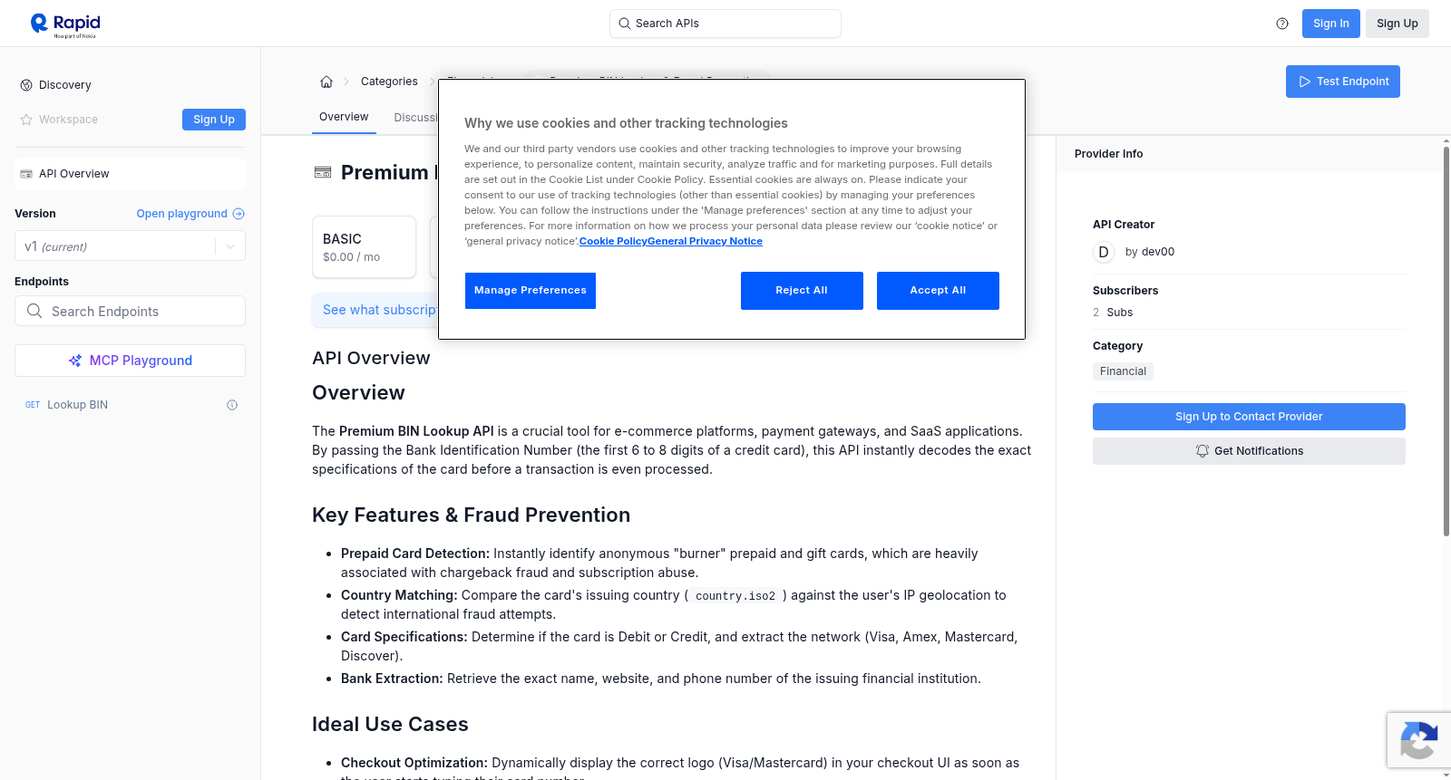 Premium BIN Lookup & Fraud Prevention 数据集图片
