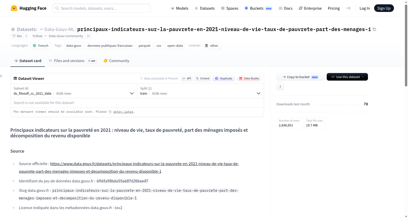 Data-Gouv-FR/principaux-indicateurs-sur-la-pauvrete-en-2021-niveau-de-vie-taux-de-pauvrete-part-des-menages-i 数据集图片