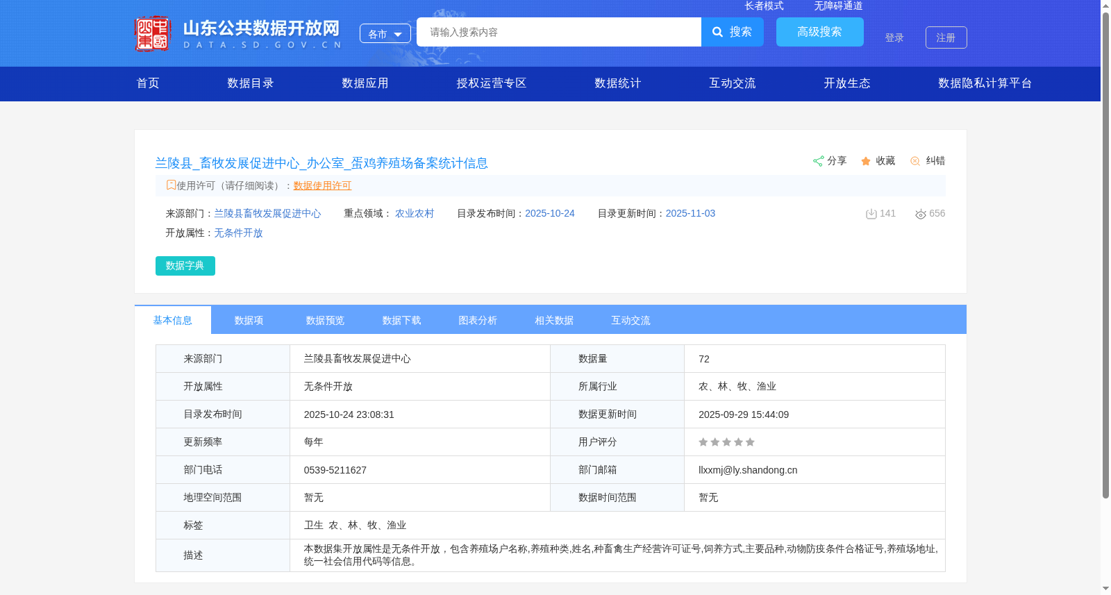 兰陵县_畜牧发展促进中心_办公室_蛋鸡养殖场备案统计信息 数据集图片