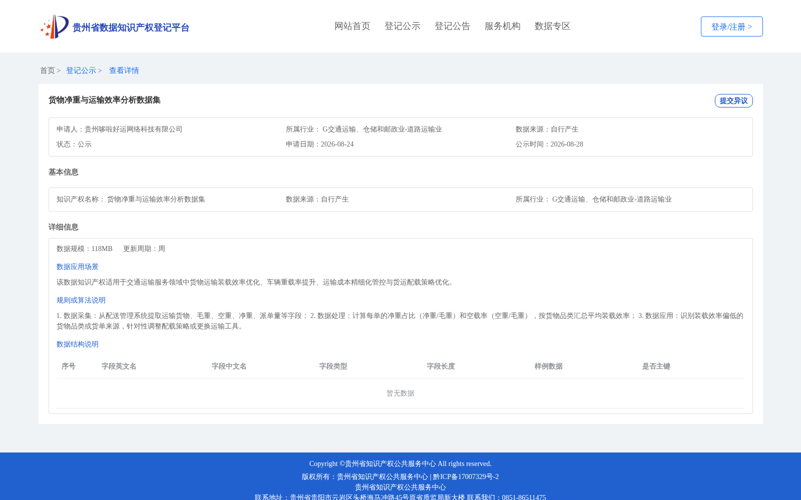 货物净重与运输效率分析数据集 数据集图片