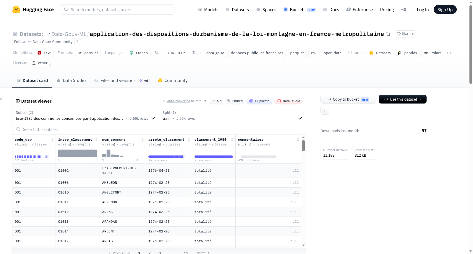 Data-Gouv-FR/application-des-dispositions-durbanisme-de-la-loi-montagne-en-france-metropolitaine 数据集图片