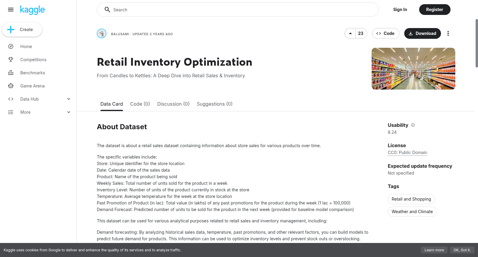 Retail Inventory Optimization 数据集图片