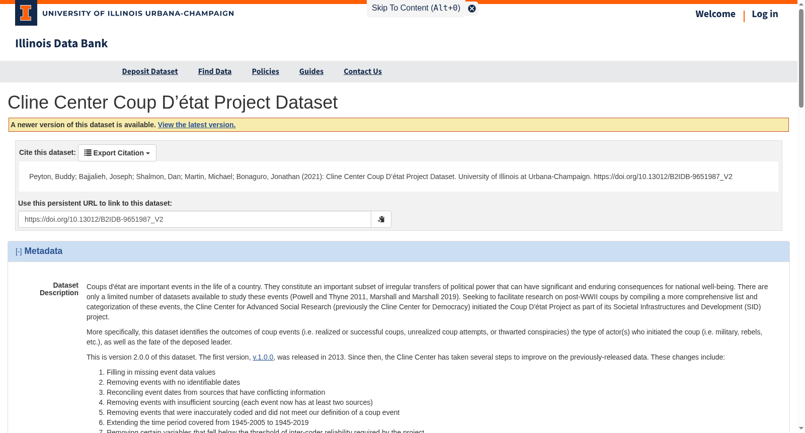 Cline Center Coup D’état Project Dataset 数据集图片