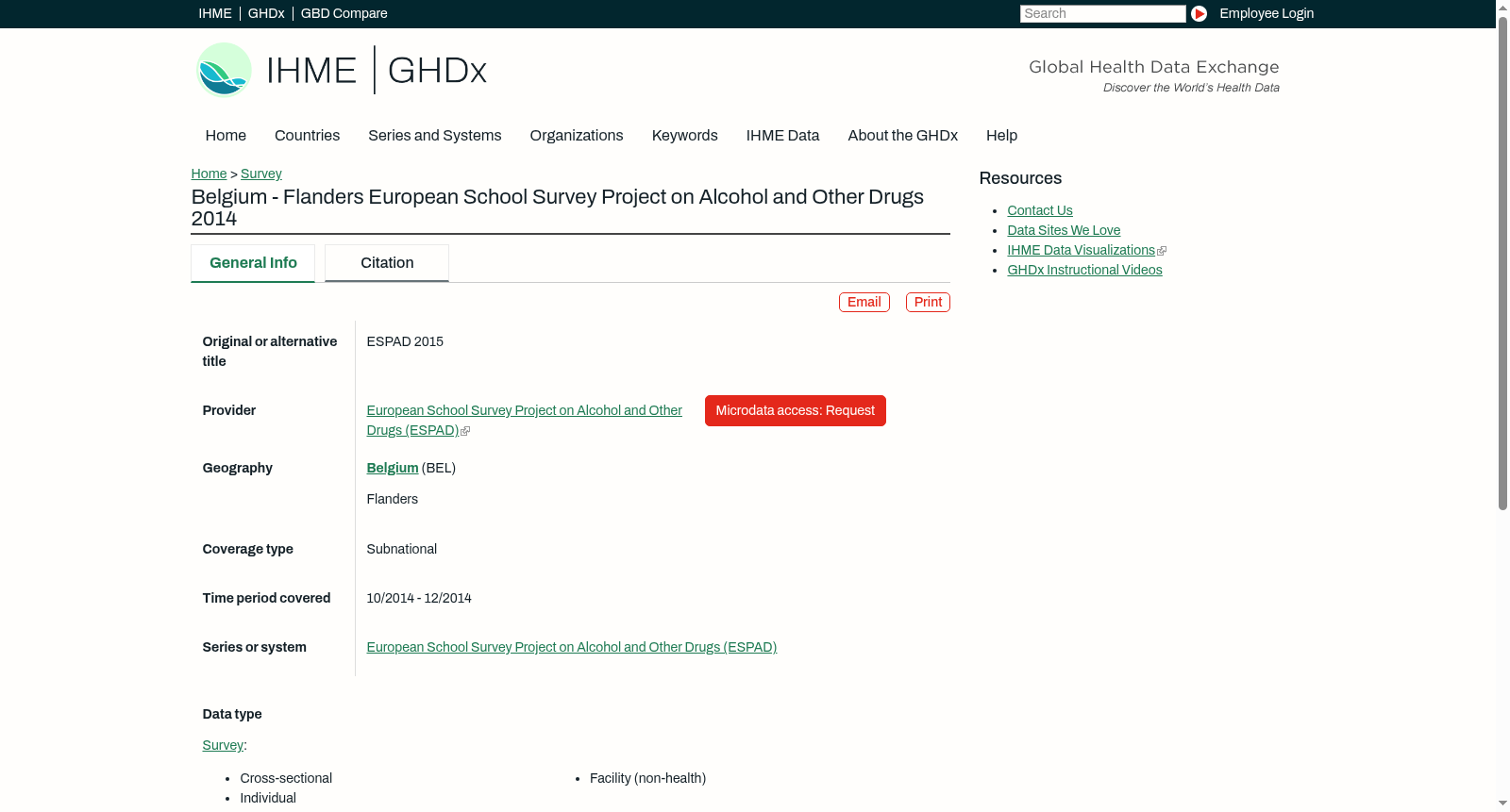 Belgium - Flanders European School Survey Project on Alcohol and Other Drugs 2014 数据集图片