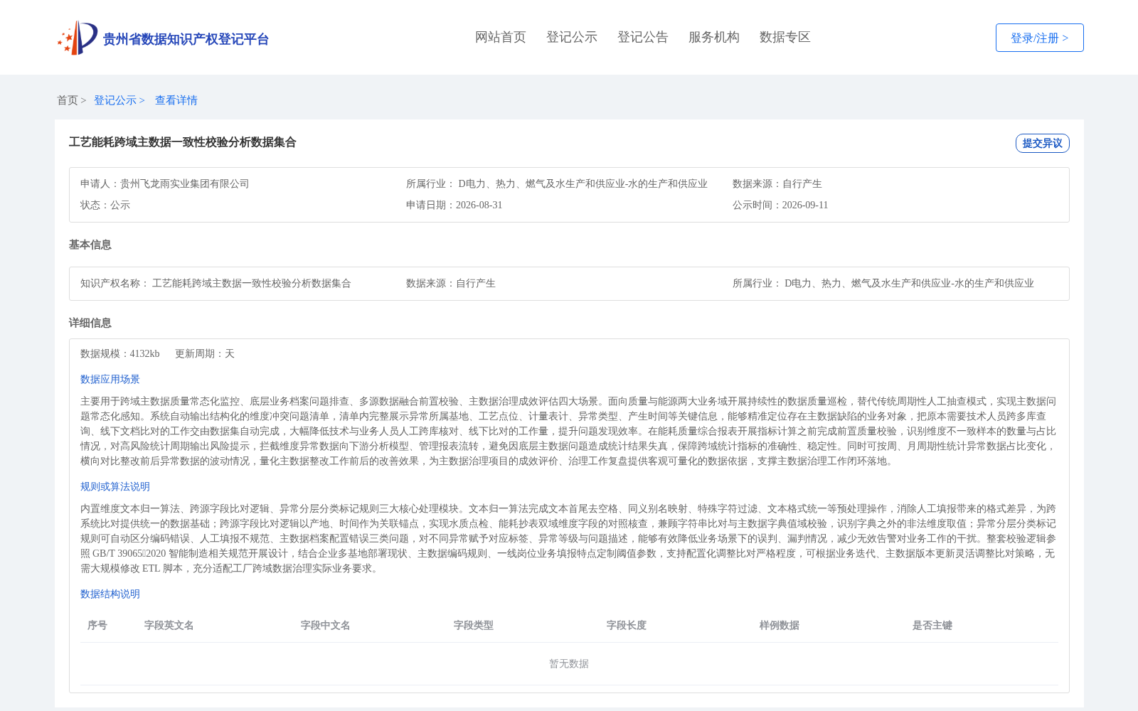工艺能耗跨域主数据一致性校验分析数据集合 数据集图片