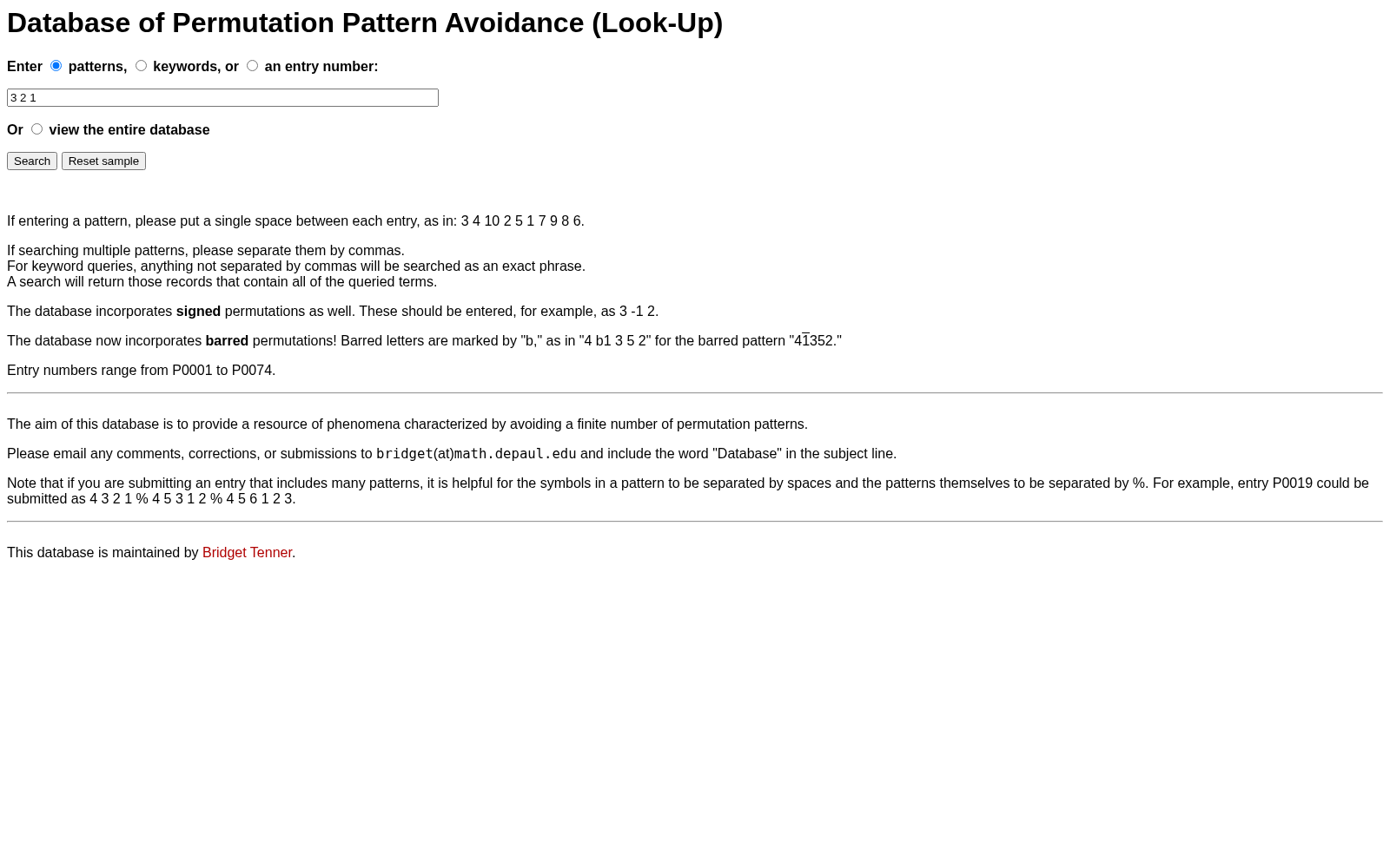 Database of Permutation Pattern Avoidance 数据集图片