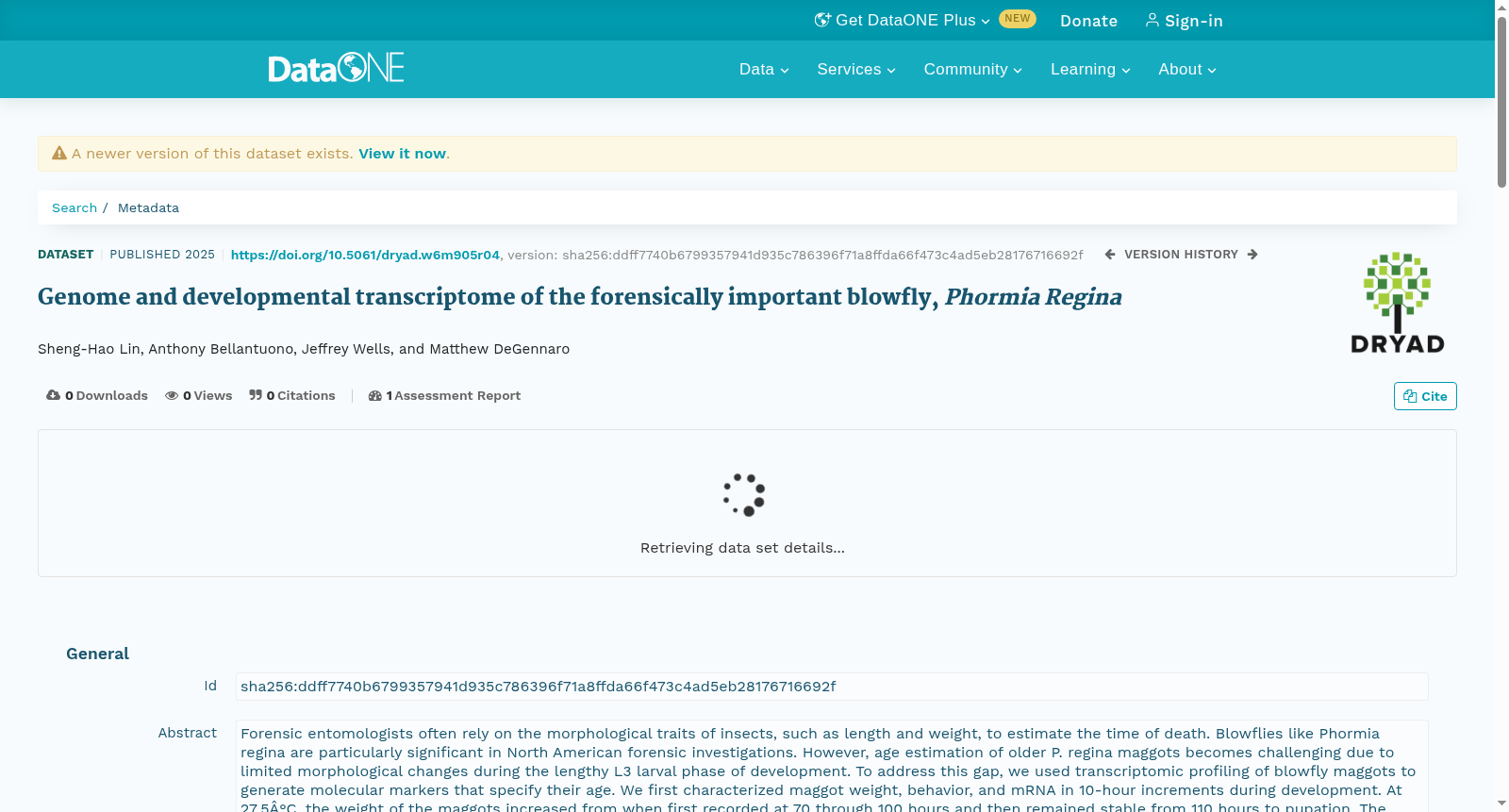 Genome and developmental transcriptome of the forensically important blowfly, <em>Phormia Regina</em> 数据集图片