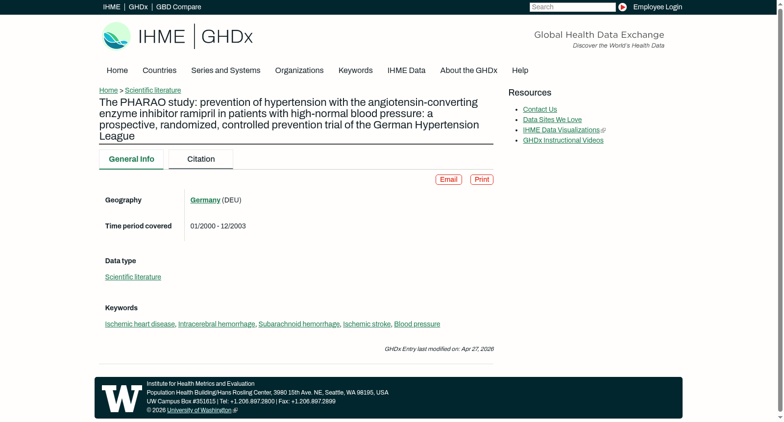 The PHARAO study: prevention of hypertension with the angiotensin-converting enzyme inhibitor ramipril in patients with high-normal blood pressure: a prospective, randomized, controlled prevention trial of the German Hypertension League 数据集图片