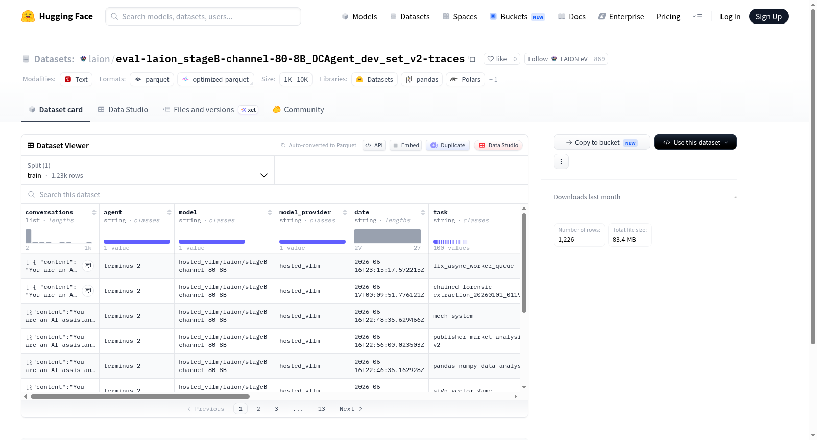 eval-laion_stageB-channel-80-8B_DCAgent_dev_set_v2-traces 数据集图片