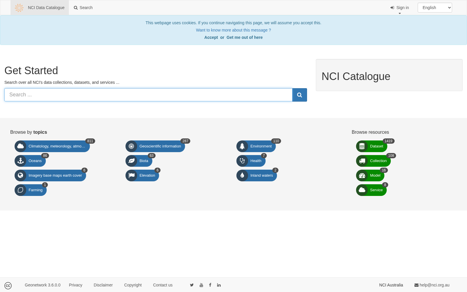 NCI Data Catalogue 数据集图片