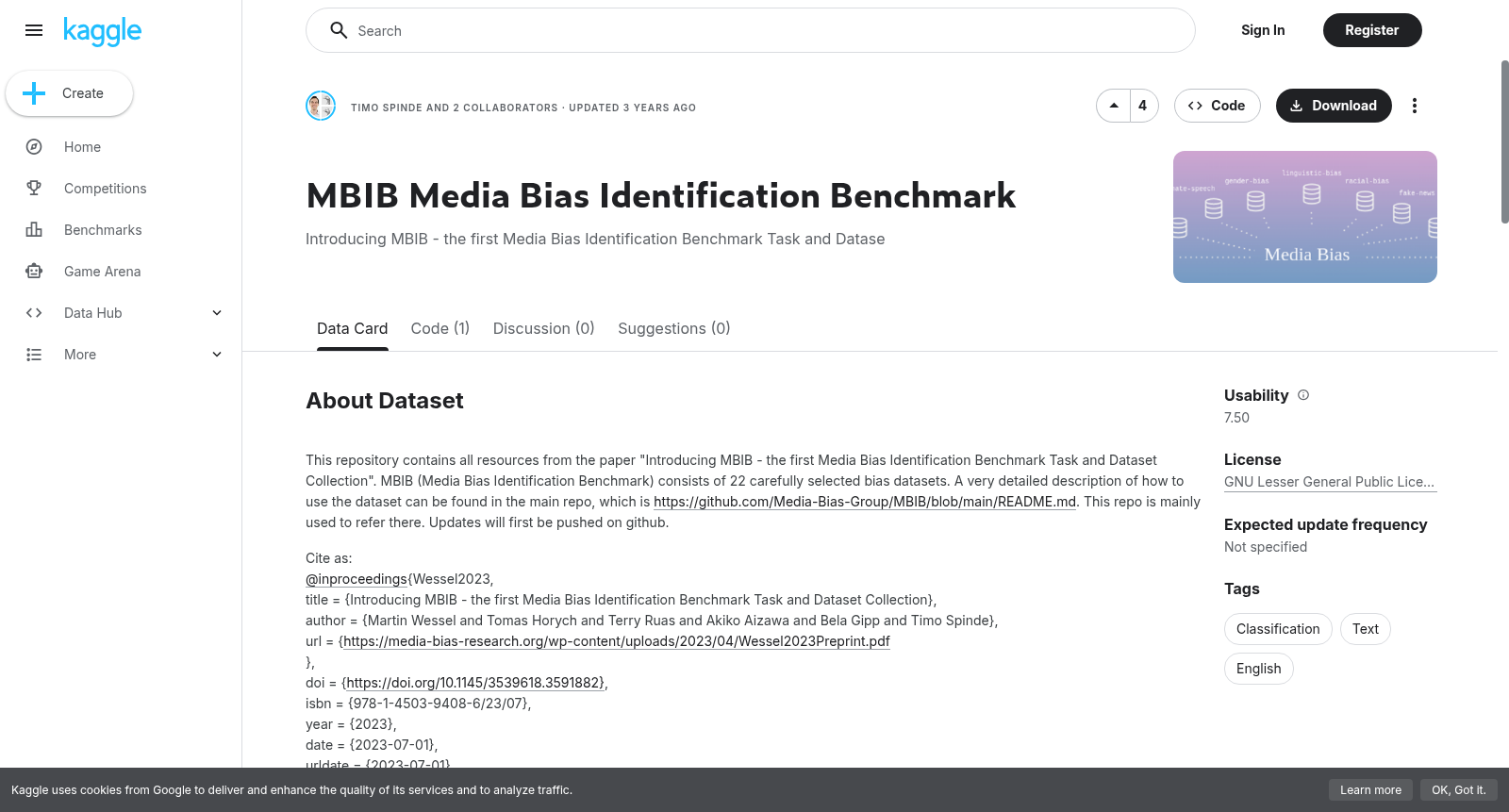 MBIB Media Bias Identification Benchmark 数据集图片