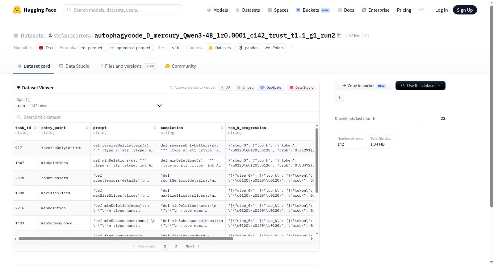 stefanocarrera/autophagycode_D_mercury_Qwen3-4B_lr0.0001_c142_trust_t1.1_g1_run2 数据集图片