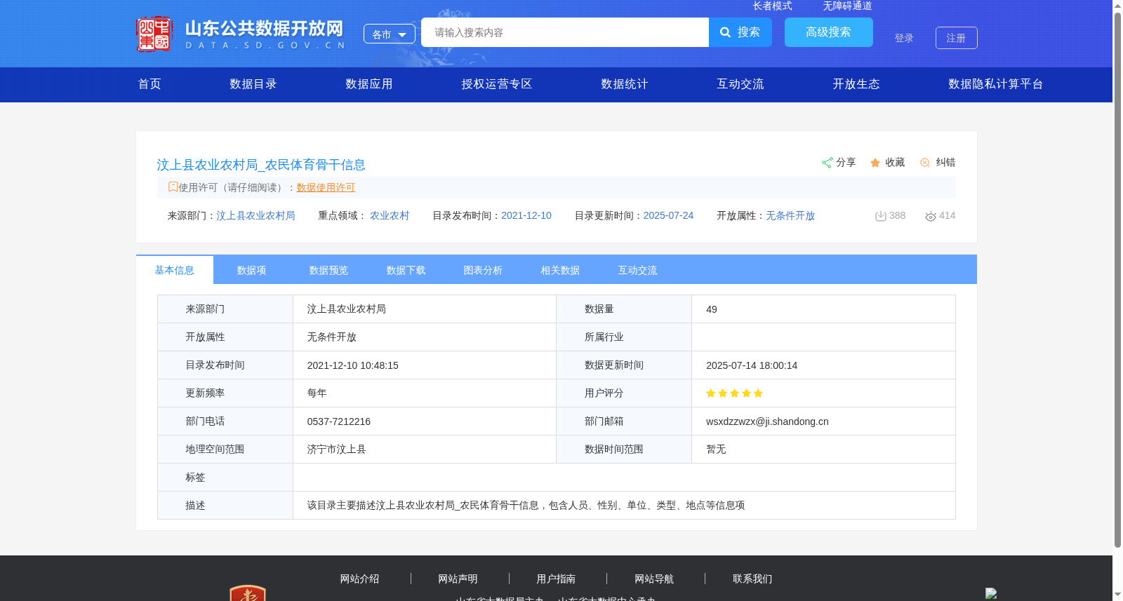 汶上县农业农村局_农民体育骨干信息 数据集图片