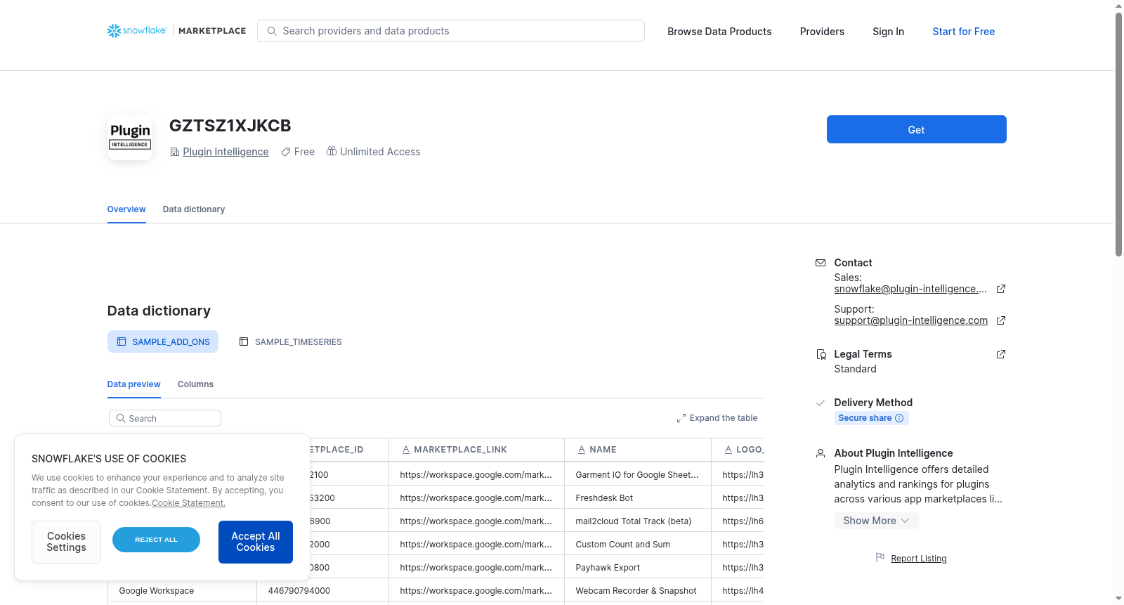 Google Workspace Add On Marketplace Timeseries til 2020 数据集图片