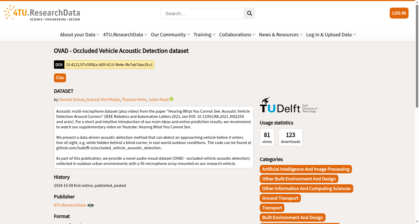 OVAD - Occluded Vehicle Acoustic Detection dataset 数据集图片