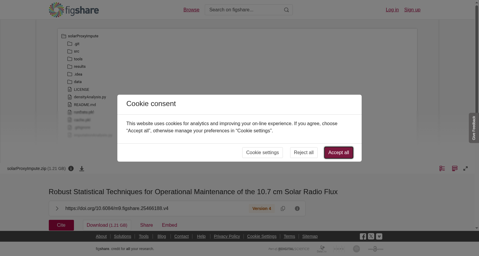 Robust Statistical Techniques for Operational Maintenance of the 10.7 cm Solar Radio Flux 数据集图片