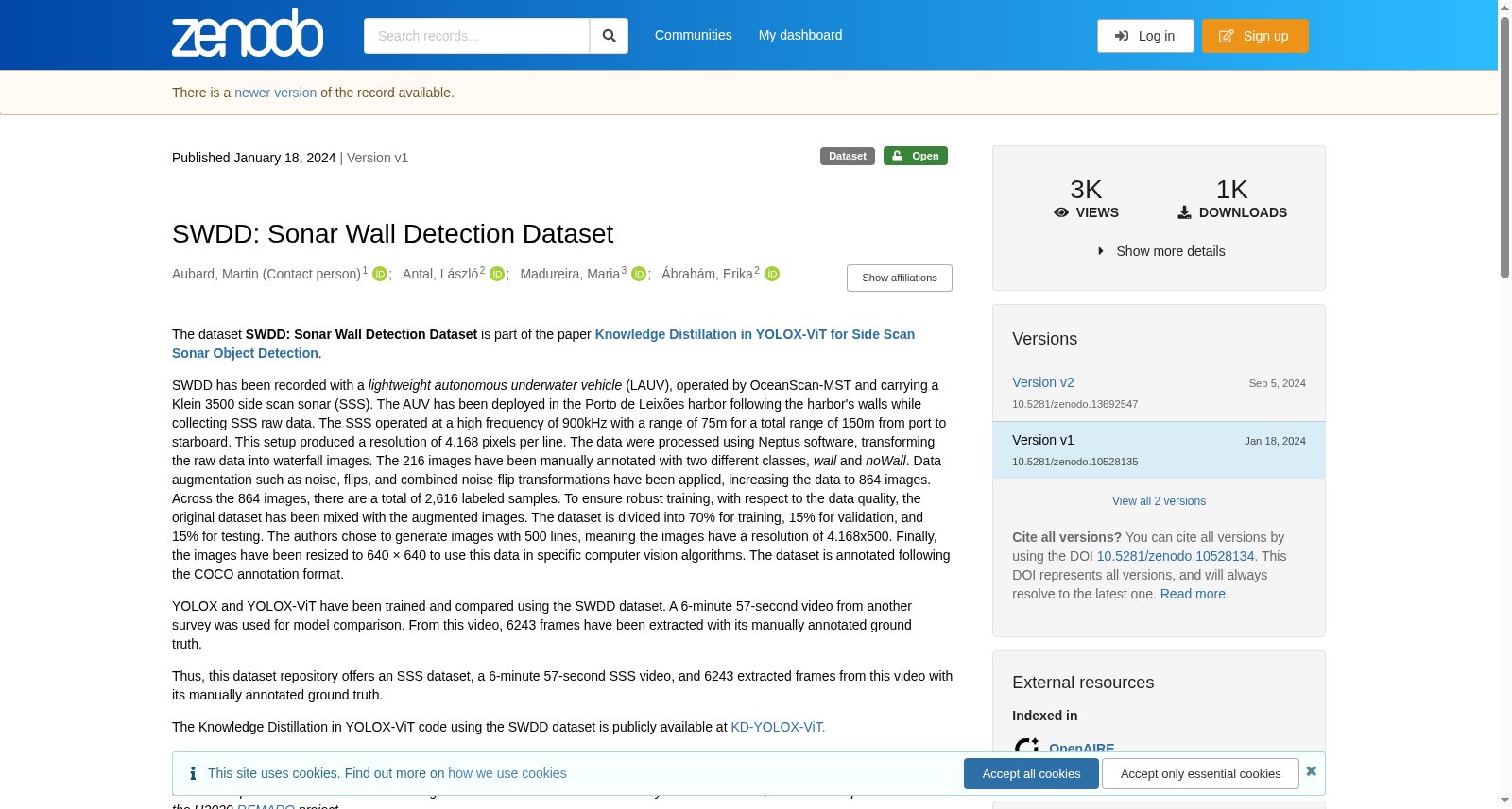 SWDD: Sonar Wall Detection Dataset 数据集图片