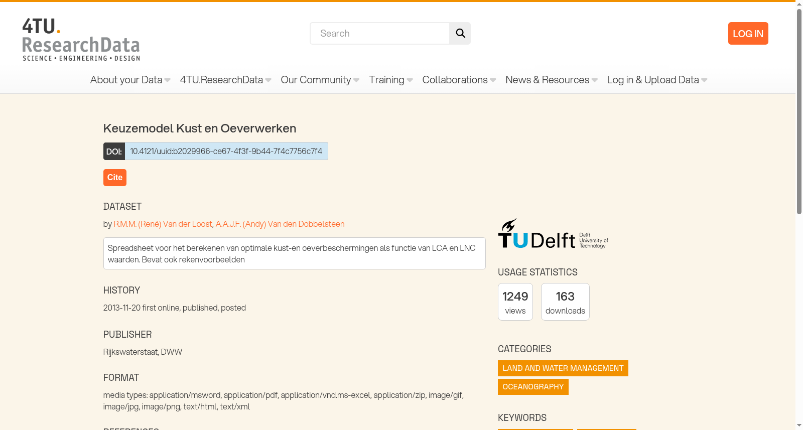 Keuzemodel Kust en Oeverwerken 数据集图片