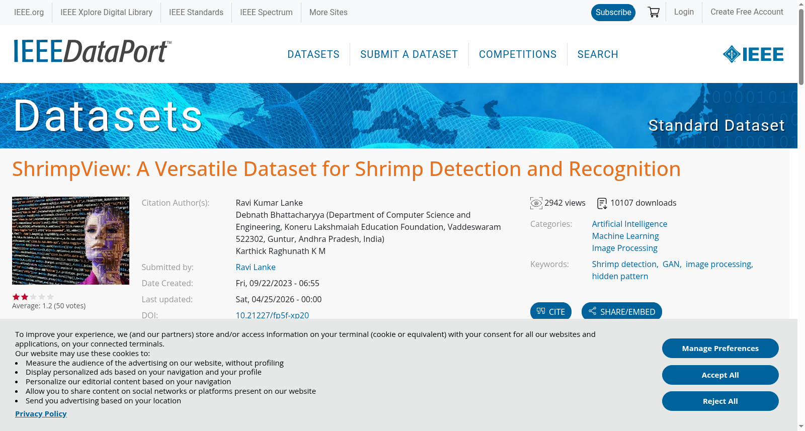 ShrimpView: A Versatile Dataset for Shrimp Detection and Recognition 数据集图片