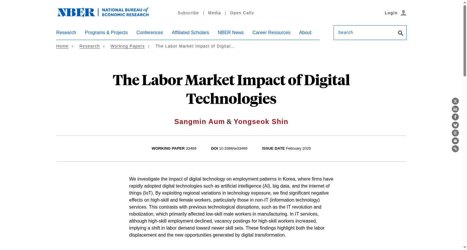 The Labor Market Impact of Digital Technologies 数据集图片