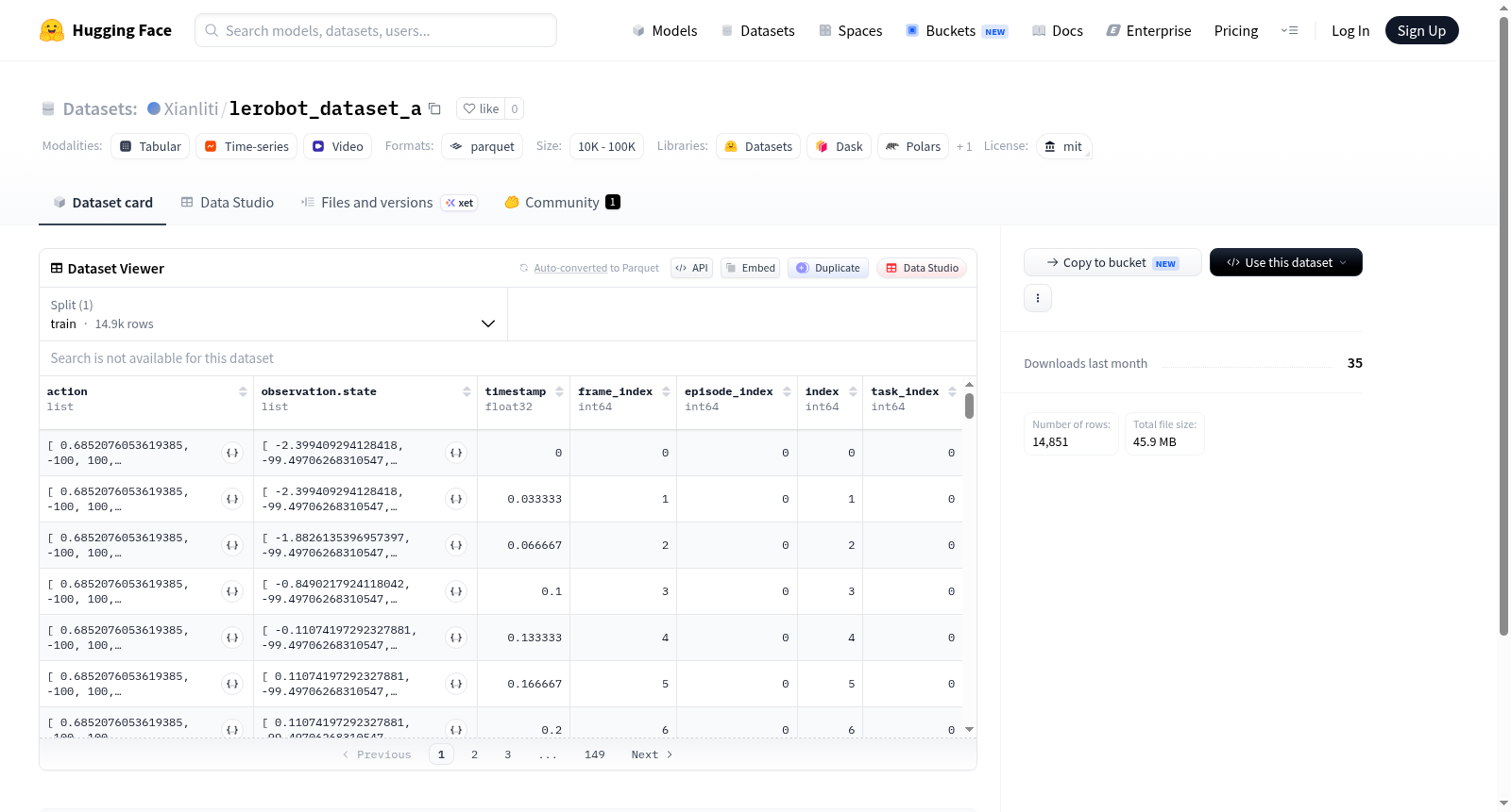 lerobot_dataset_a 数据集图片