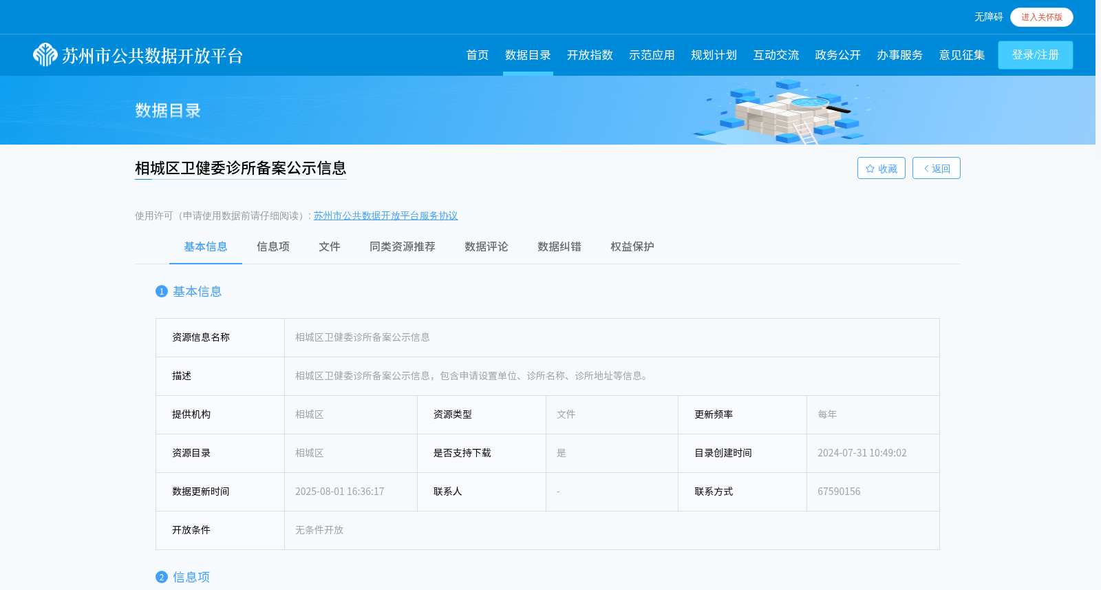 相城区卫健委诊所备案公示信息 数据集图片