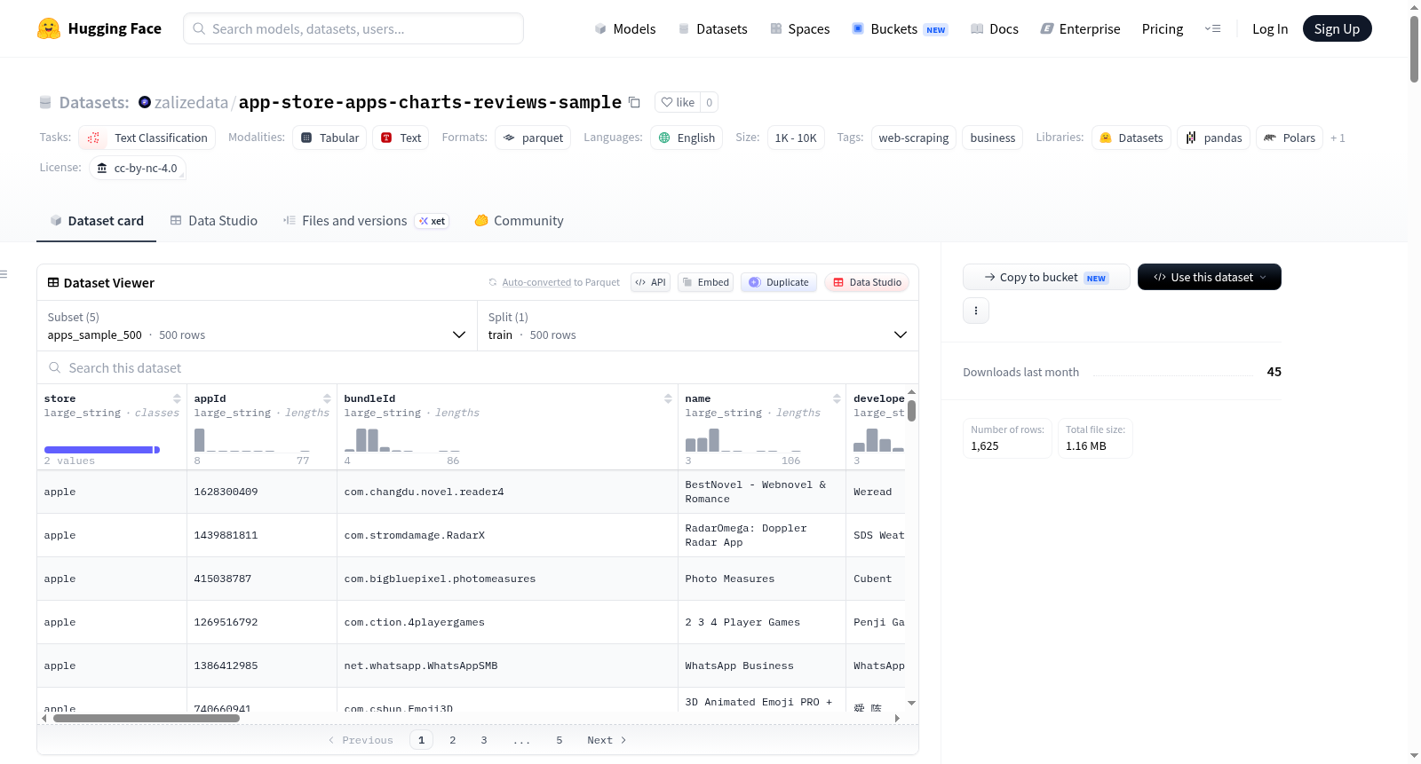 app-store-apps-charts-reviews-sample 数据集图片
