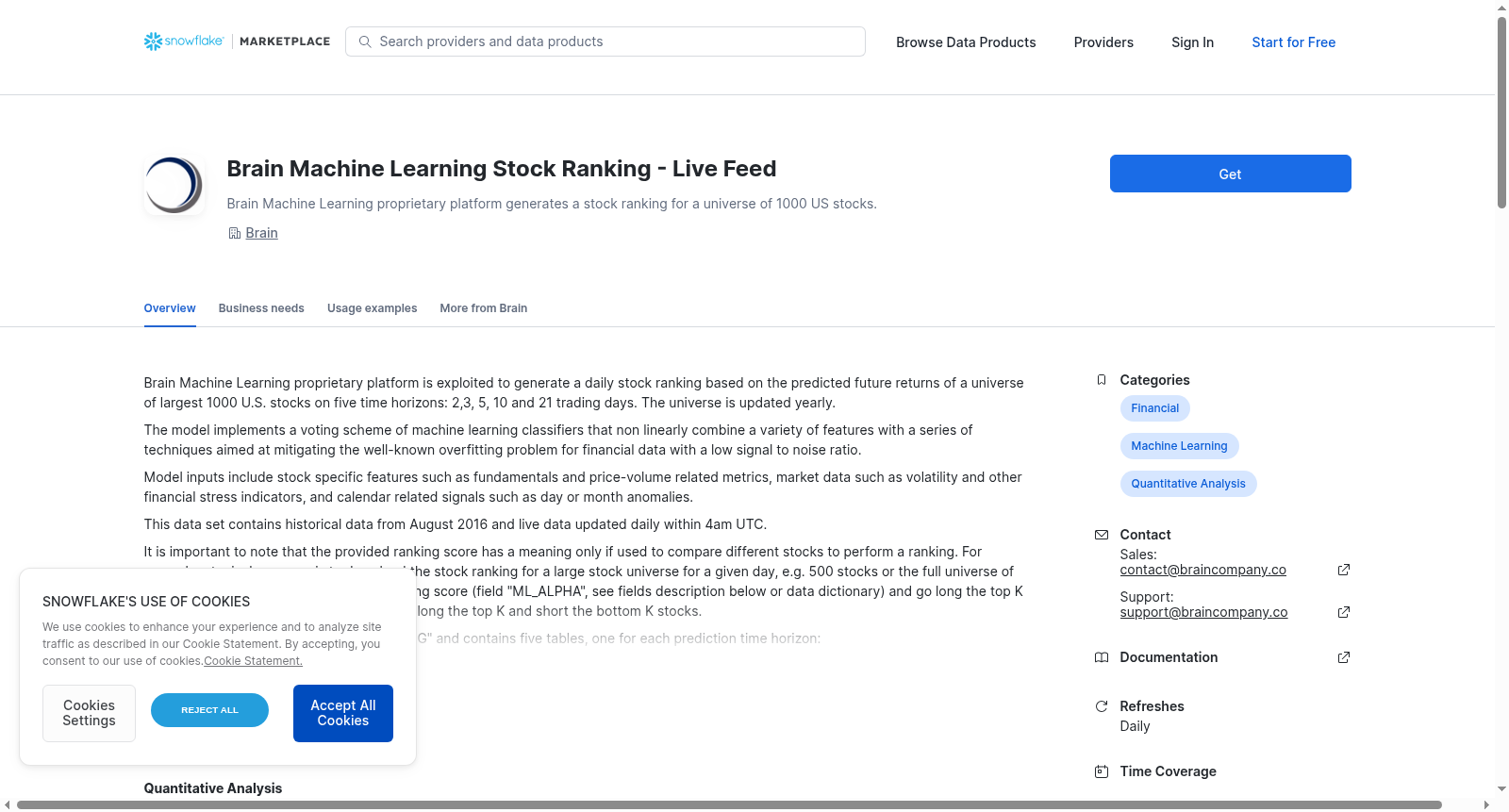 Brain Machine Learning Stock Ranking - Live Feed 数据集图片
