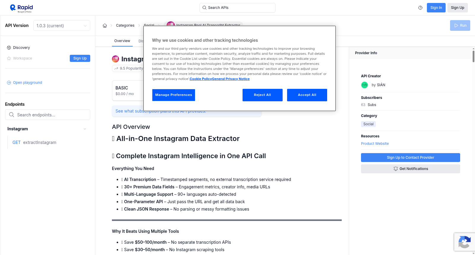 Instagram Reel AI Transcribt Extractor 数据集图片