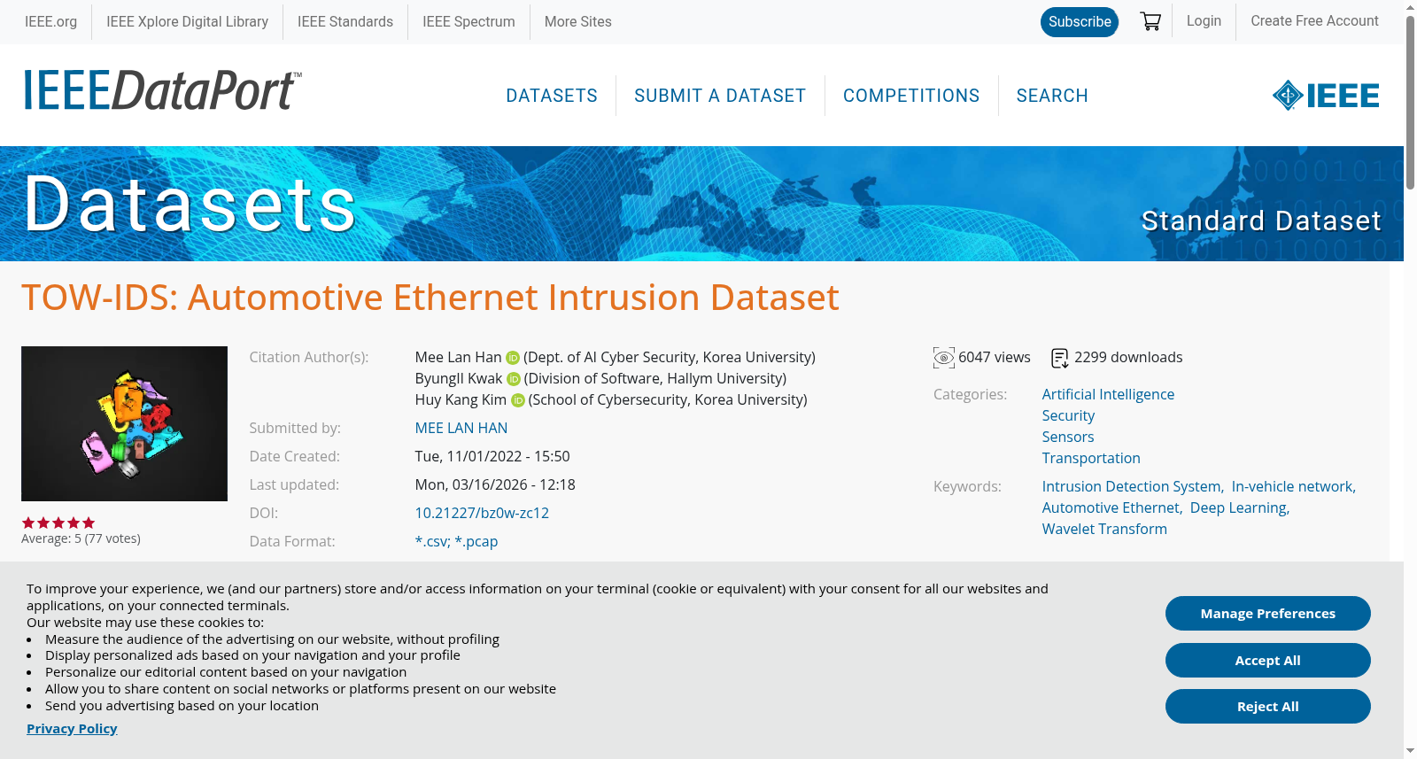 AUTOMOTIVE ETHERNET INTRUSION DATASET 数据集图片
