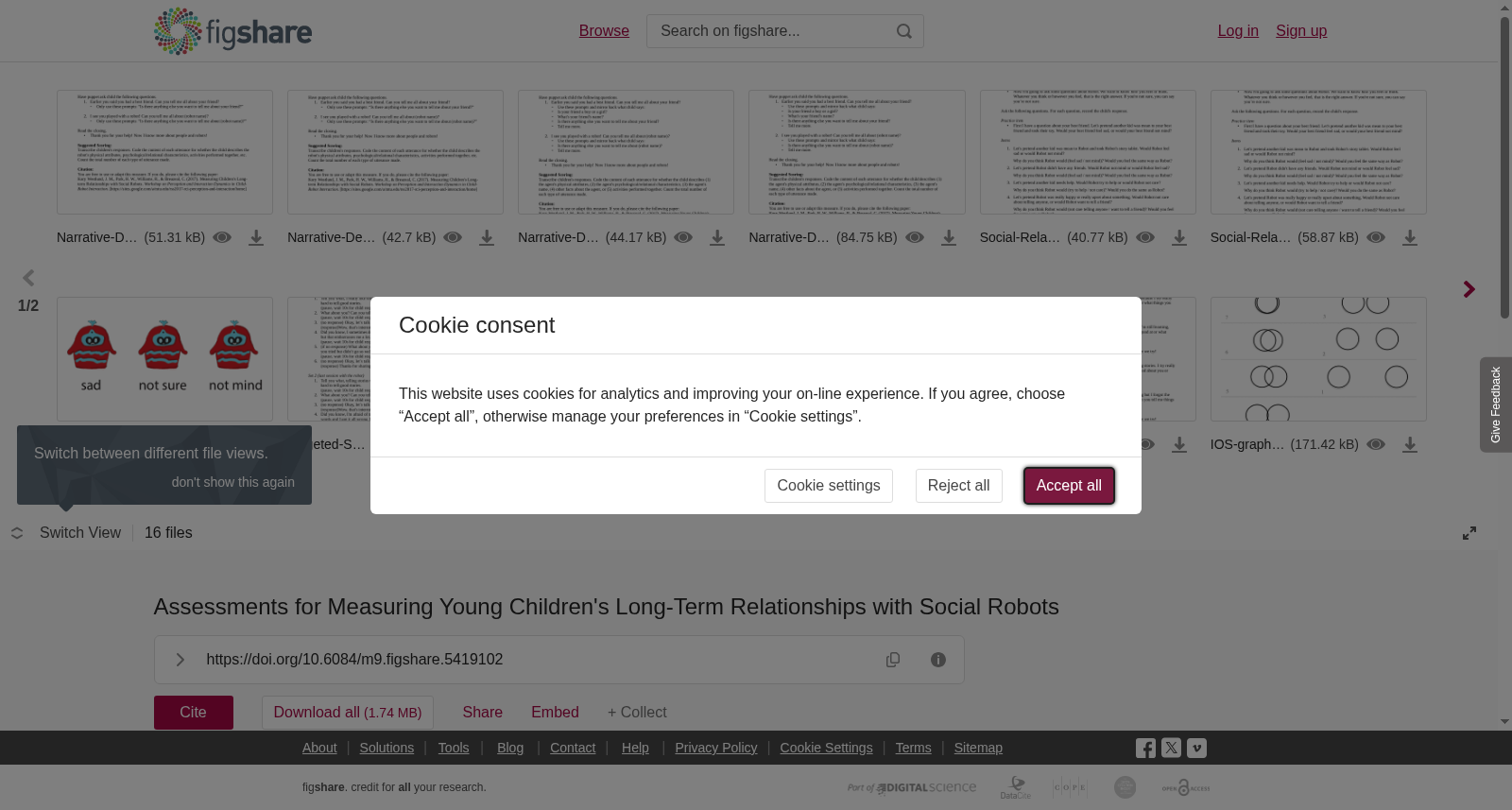 Assessments for Measuring Young Children's Long-Term Relationships with Social Robots 数据集图片