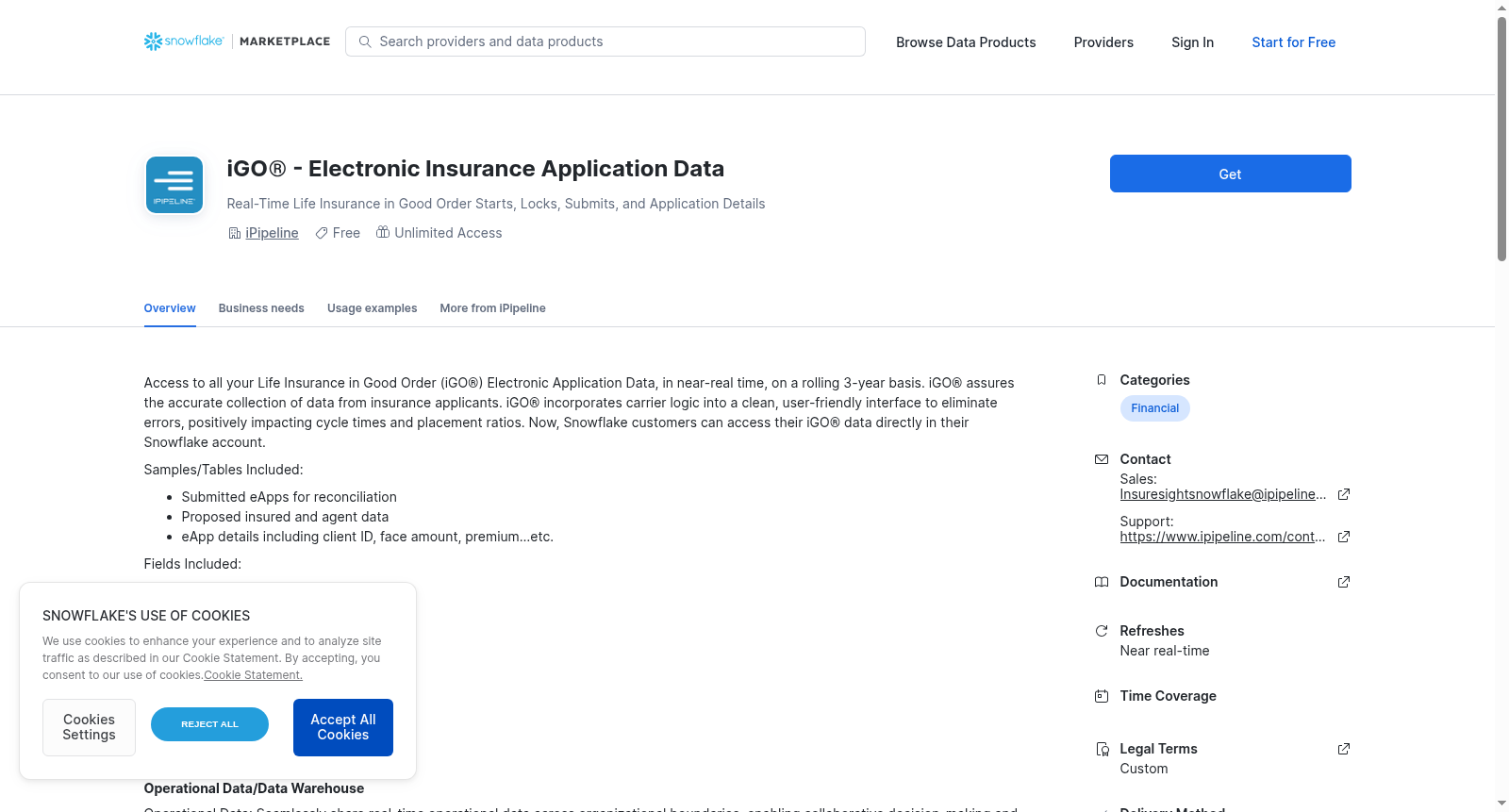 iGO® - Electronic Insurance Application Data 数据集图片