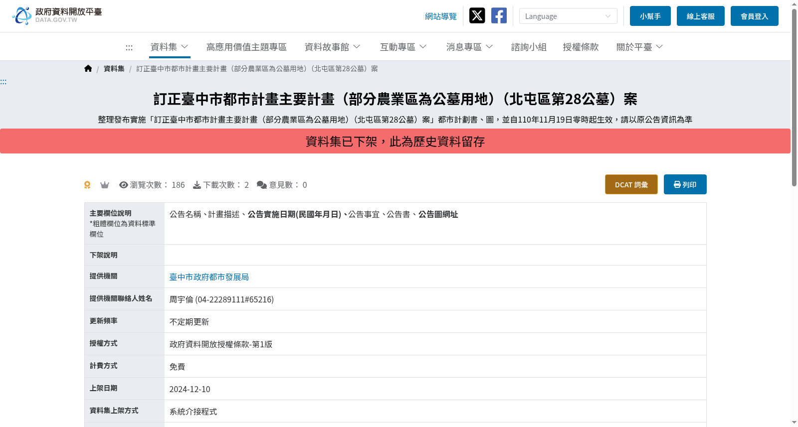 訂正臺中市都市計畫主要計畫(部分農業區為公墓用地)(北屯區第28公墓)案 数据集图片