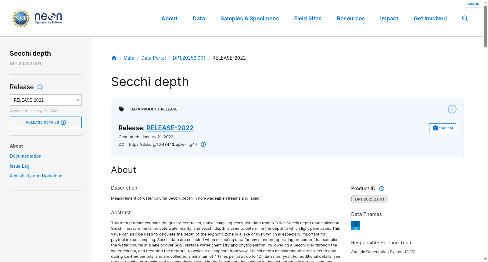 Secchi depth (DP1.20252.001) 数据集图片
