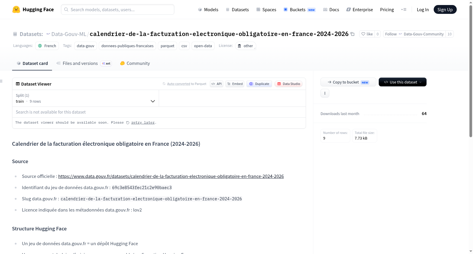 Data-Gouv-FR/calendrier-de-la-facturation-electronique-obligatoire-en-france-2024-2026 数据集图片