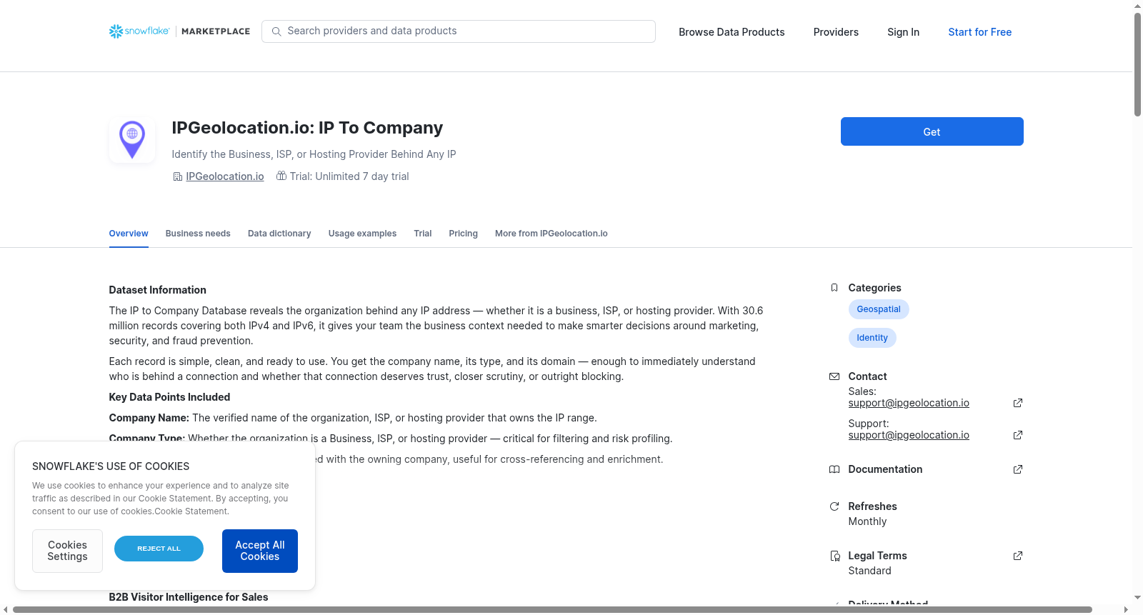IPGeolocation.io: IP To Company 数据集图片