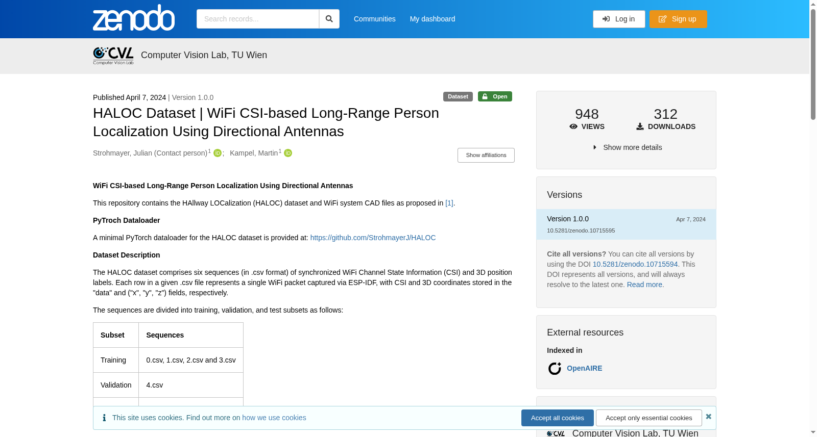 HALOC Dataset | WiFi CSI-based Long-Range Person Localization Using Directional Antennas 数据集图片