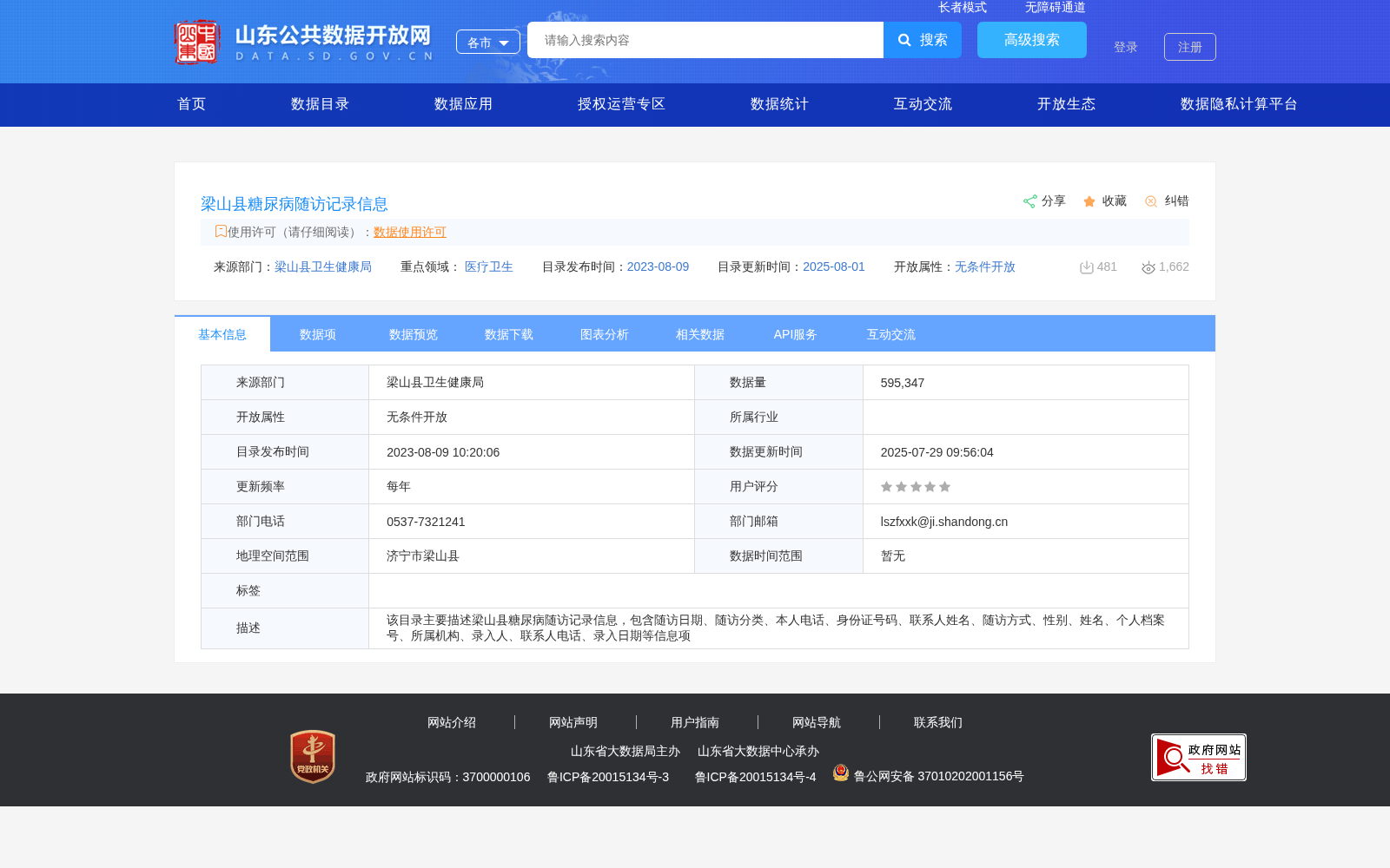 梁山县糖尿病随访记录信息 数据集图片