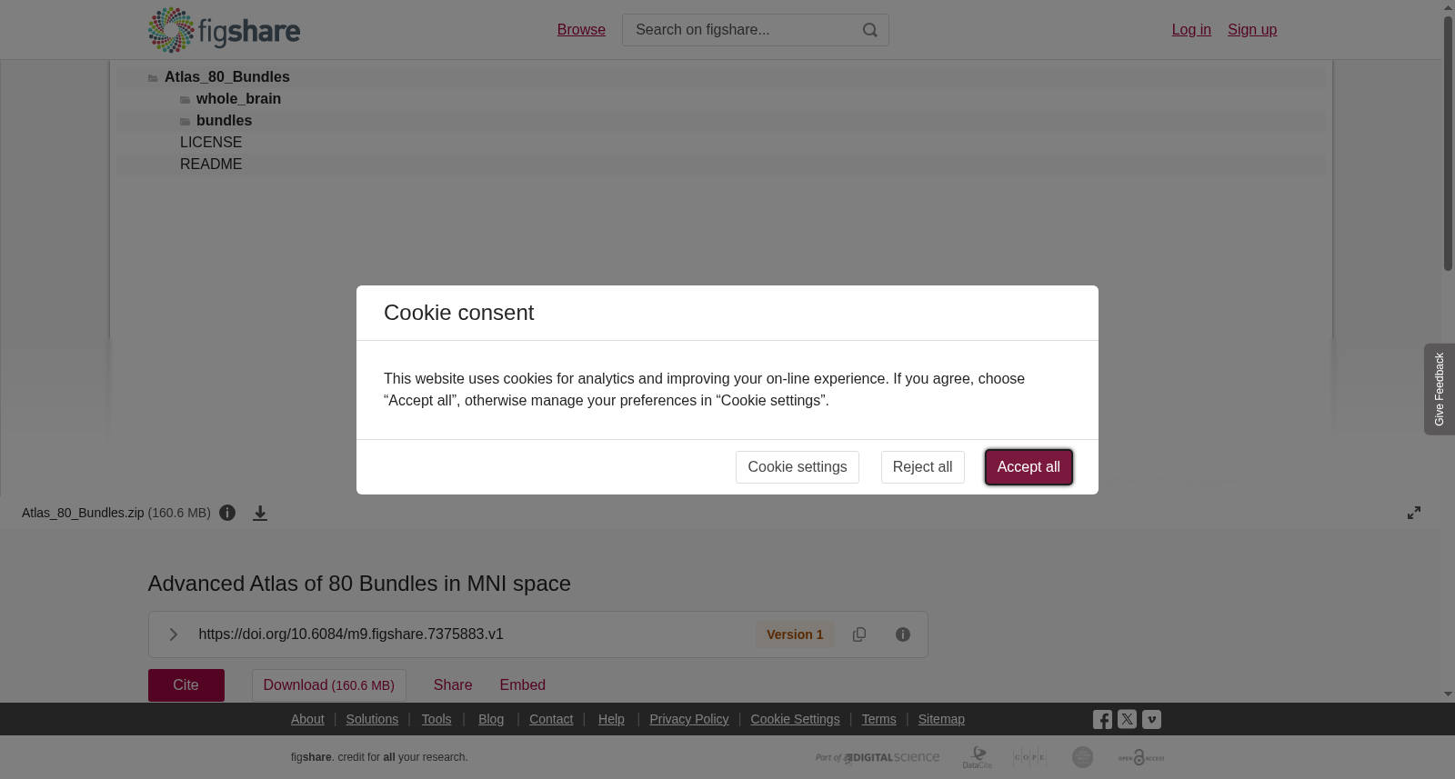 Advanced Atlas of 80 Bundles in MNI space 数据集图片