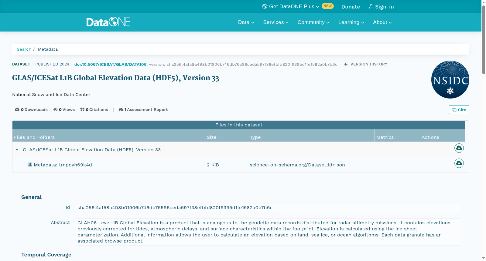 GLAS/ICESat L1B Global Elevation Data (HDF5), Version 33 数据集图片