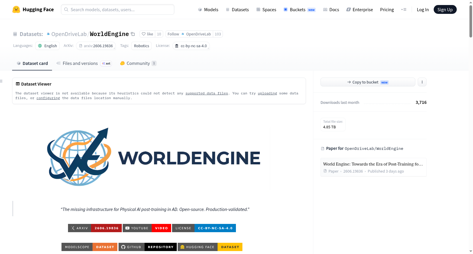 OpenDriveLab/WorldEngine 数据集图片