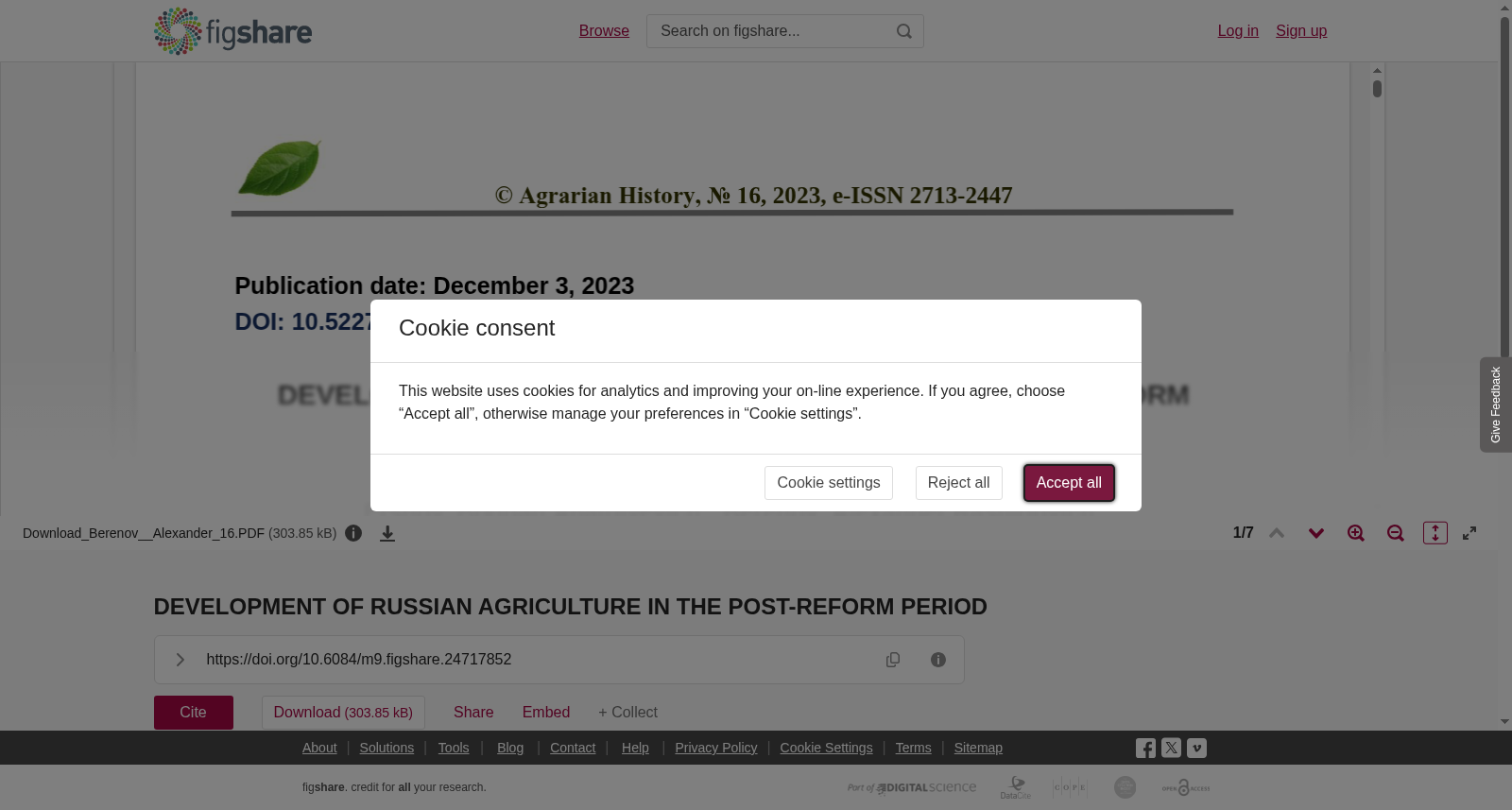 <b>DEVELOPMENT OF RUSSIAN AGRICULTURE IN THE POST-REFORM PERIOD</b> 数据集图片