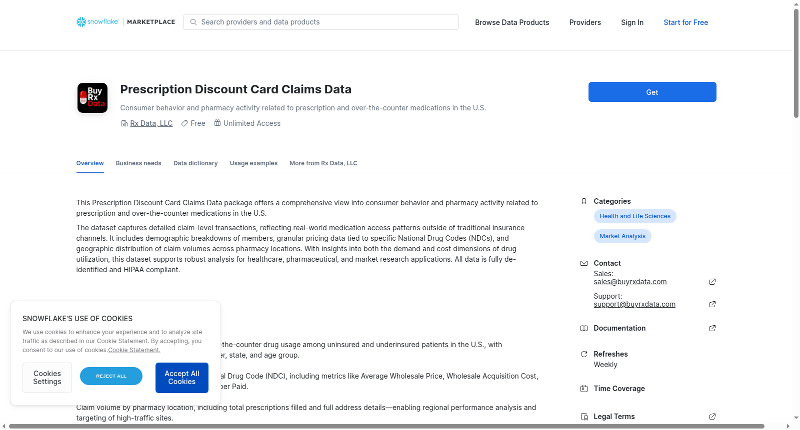 Prescription Discount Card Claims Data 数据集图片