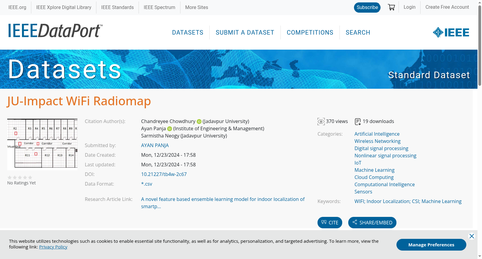 JU-Impact WiFi Radiomap 数据集图片